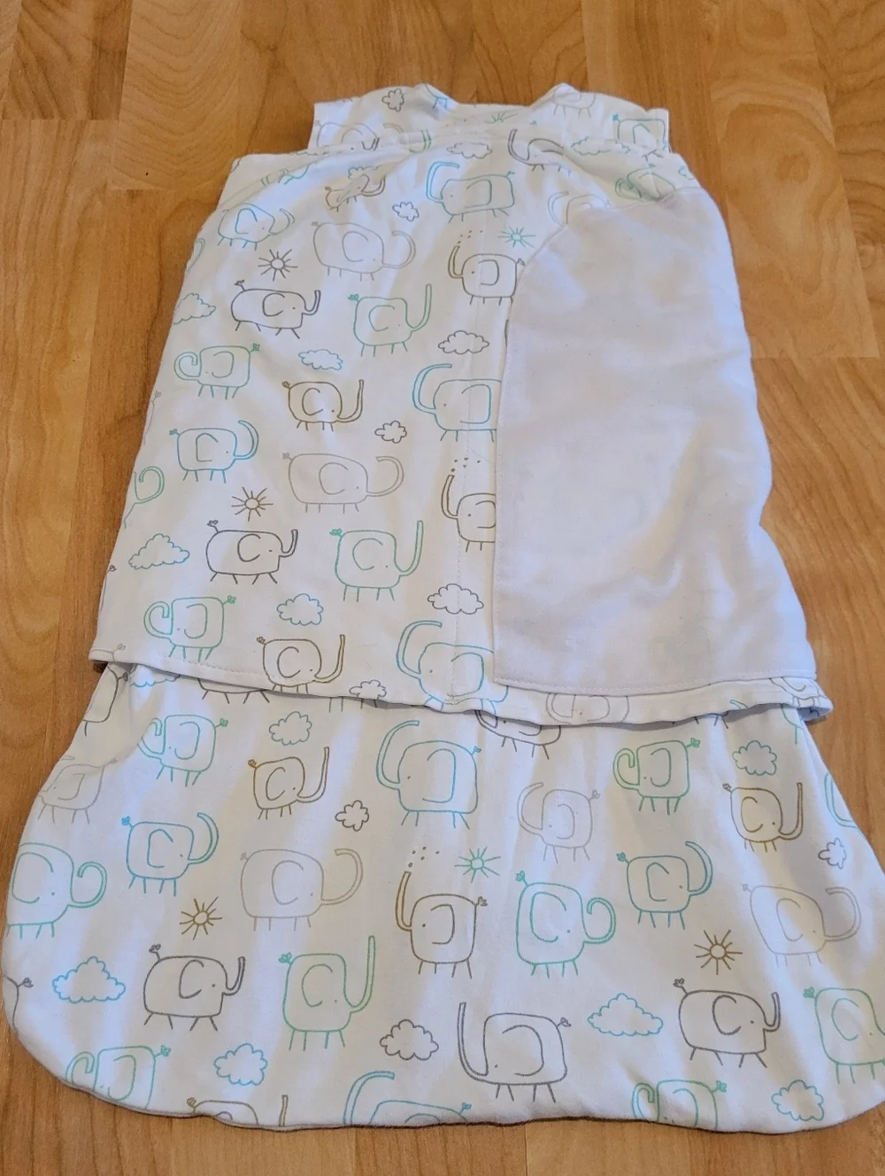 Halo Sleepsack Swaddle Cotton Elephant Print Newborn 0-3 Months